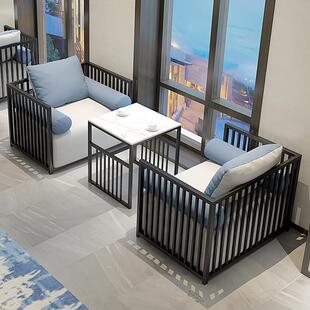 售楼处卡座洽谈接待沙发组合轻奢现代酒店大堂休息区商务办公桌椅