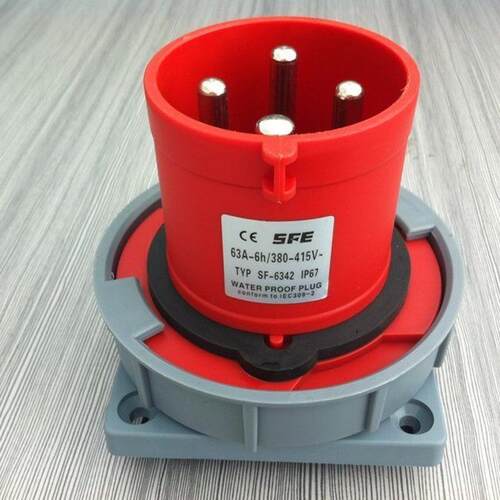SFE上丰63A/38V/IP67/3P+E工业新型器具插座 SFN-6342