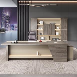 热销新款老板桌简约现代老板办公桌经理总裁董事长高档桌椅组合大