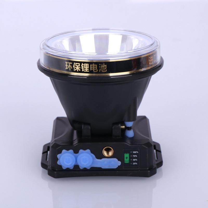 家用锂电头灯头戴式LED探照灯户外巡逻探洞工矿灯大功率充电头灯