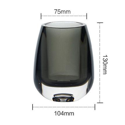 透明现代简约干花插花pc亚克力小花瓶器ins创意摆件餐厅单只花盆