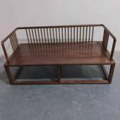 新中式 沙发实木简约单人三人小户型客厅沙发组合老榆木禅意家具