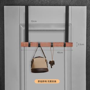收纳排钩卧室衣服挂架衣帽钩 门后挂钩挂衣架无痕门上免打孔门背式