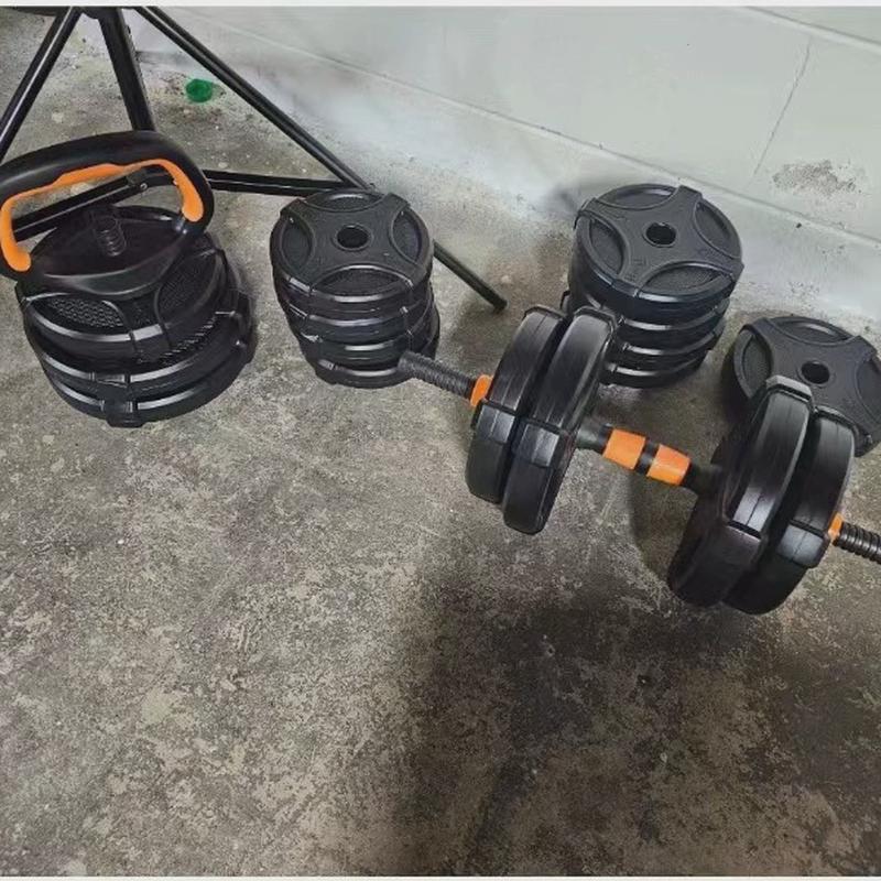 新款哑铃哑铃套装pe壶铃男女士健身家用可调节重量护肩多功能