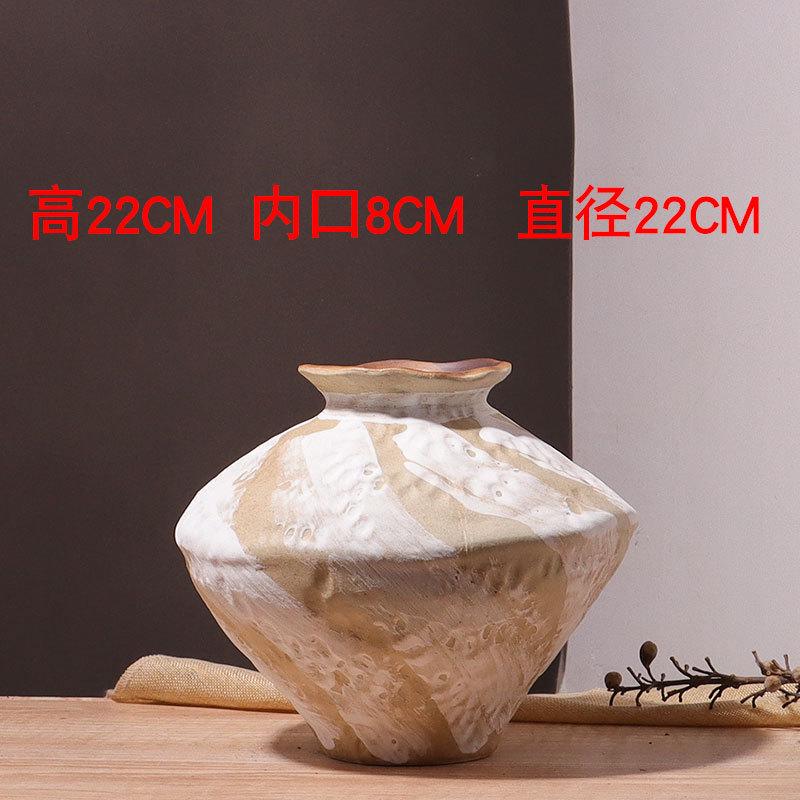 黑白博古架新中式花瓶客厅摆件插花干花陶瓷器电视柜玄关装饰品