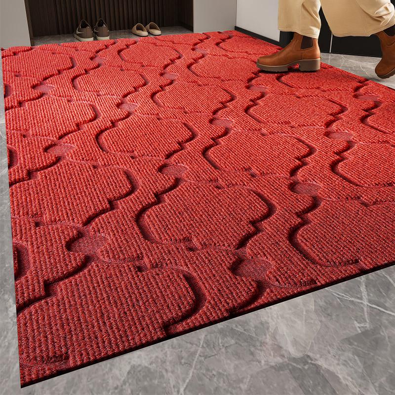 高端别墅红色地垫入户门垫店铺大门口加厚户外防滑垫家用进门地毯