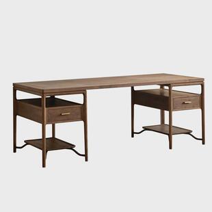 新中式实木书桌家用榆木书法桌书画桌办公桌画案电脑桌椅组合
