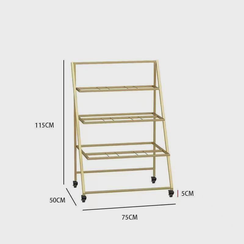 室外摆摊可折叠可移动阶梯多层花店花店高档架子花架花桶展示架