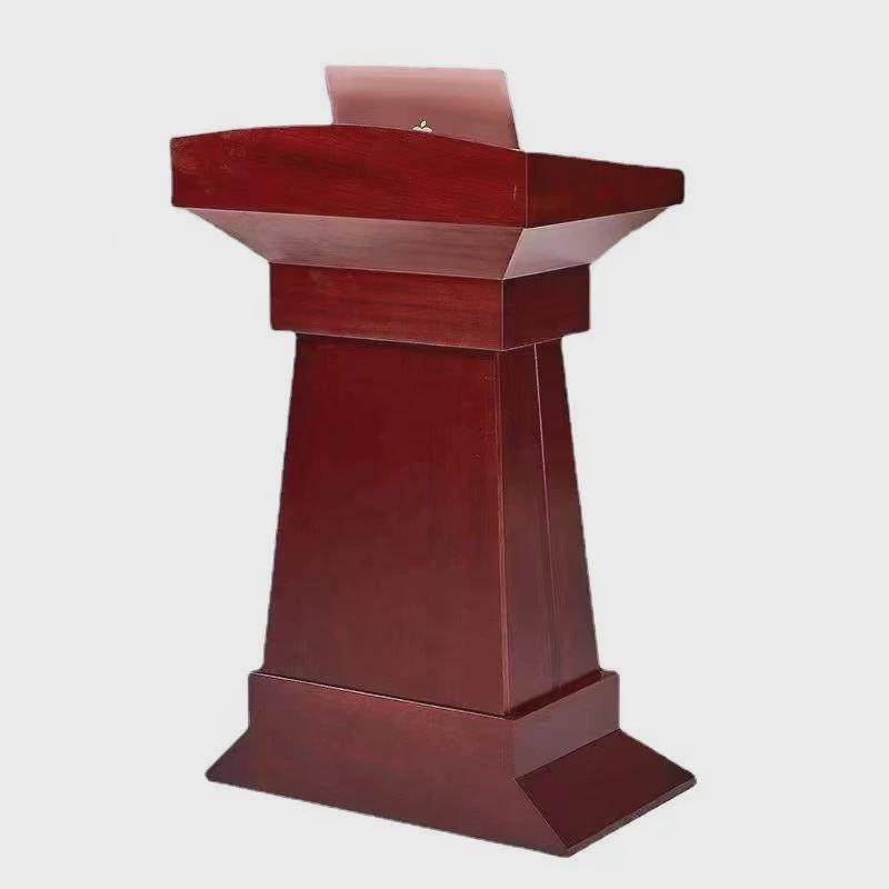 演讲台宣誓台迎宾台接待台实木主持台教会演讲桌咨客会议室发言台