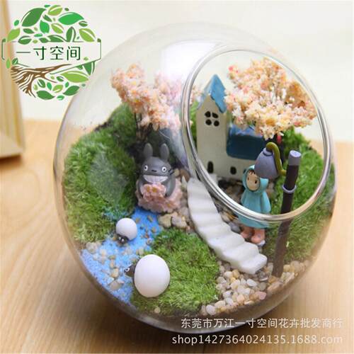 苔藓diy斜口瓶微景观创意礼品苔藓生态瓶微景观套装摆件