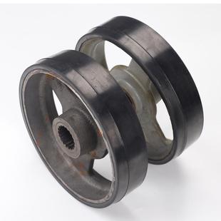 喷气织机配件卷曲废边大小罗拉聚氨酯废边轮橡胶轮橡胶包铁件