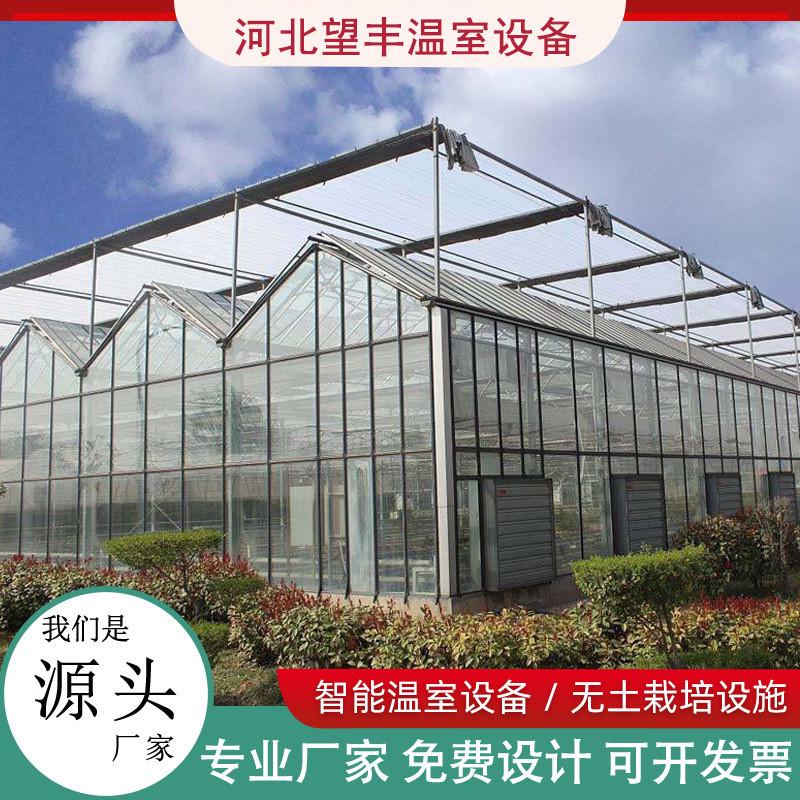 温室大棚智能玻璃温室自动控制农业种植大棚骨架配件玻璃连栋大棚