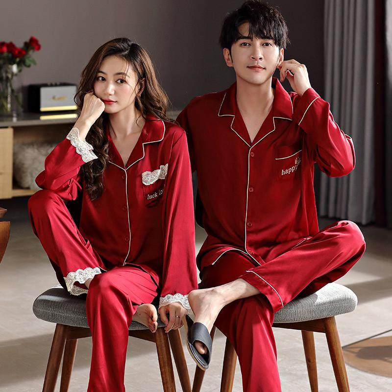 思馨坊情侣睡衣女春秋冰丝长袖夏季新婚结婚红色男士本命年家居服,女士内衣/男士内衣/家居服,睡衣/家居服套装,淘宝优惠券,粉丝福利购,淘宝优惠卷