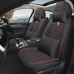 热销汽车坐垫福特适用四季 全包亚麻布 嘉年华福克斯福睿斯运动四季