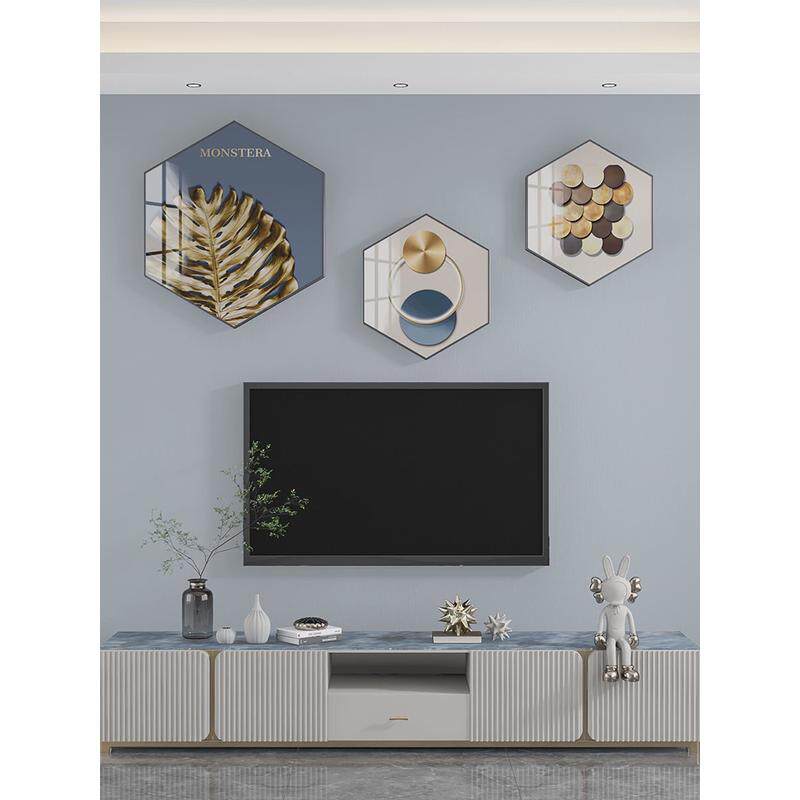 轻奢电视背景墙壁画客厅装饰画高档大气创意墙面北欧餐厅墙上挂画