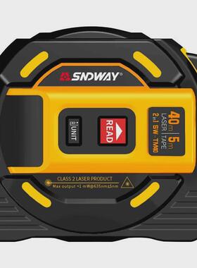 sndway深达威激光测距仪卷尺房红外线量二合一仪电子尺5米钢卷尺