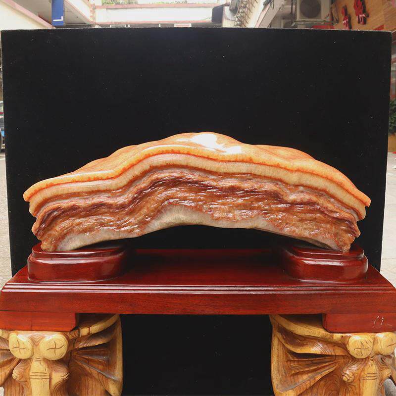 猪肉石天五花肉肉石广西柳州红烧肉腊肉然摆件78*37*23cm65300g