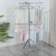 落地折叠衣架伸缩晾衣架阳台落地式 挂衣架家用简易伸缩三晾衣架翅