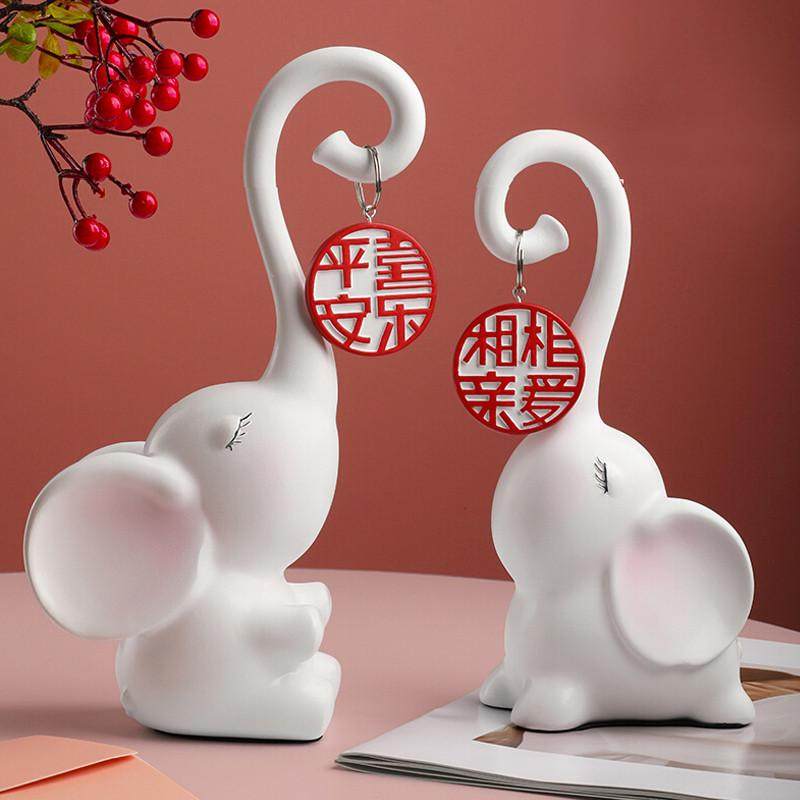新婚礼物送新人大象摆件客厅吸水招财电视柜装饰摆设乔迁新居新房,家居饰品,桌面摆件,淘宝优惠券,粉丝福利购,淘宝优惠卷