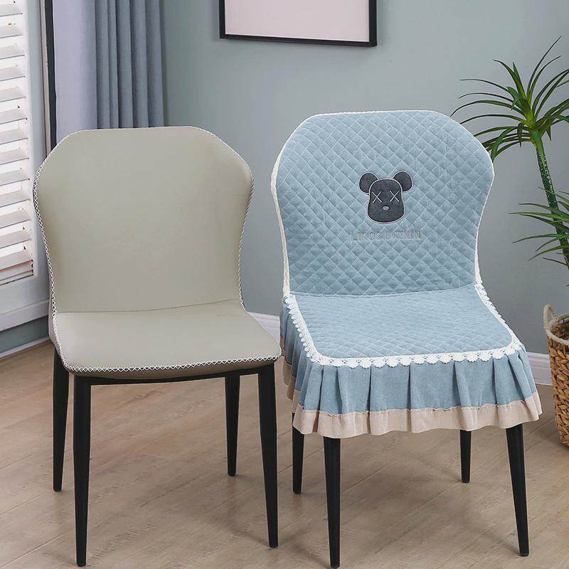 gz6m餐桌椅子套罩轻奢弧形蝴蝶椅垫家用餐座椅靠背一体保护凳子套