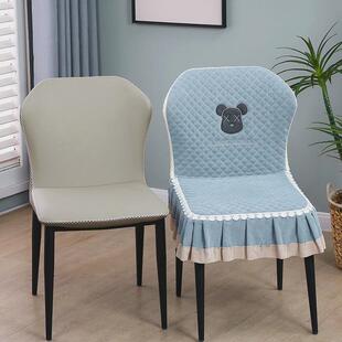 gz6m餐桌椅子套罩轻奢弧形蝴蝶椅垫家用餐座椅靠背一体保护凳子套