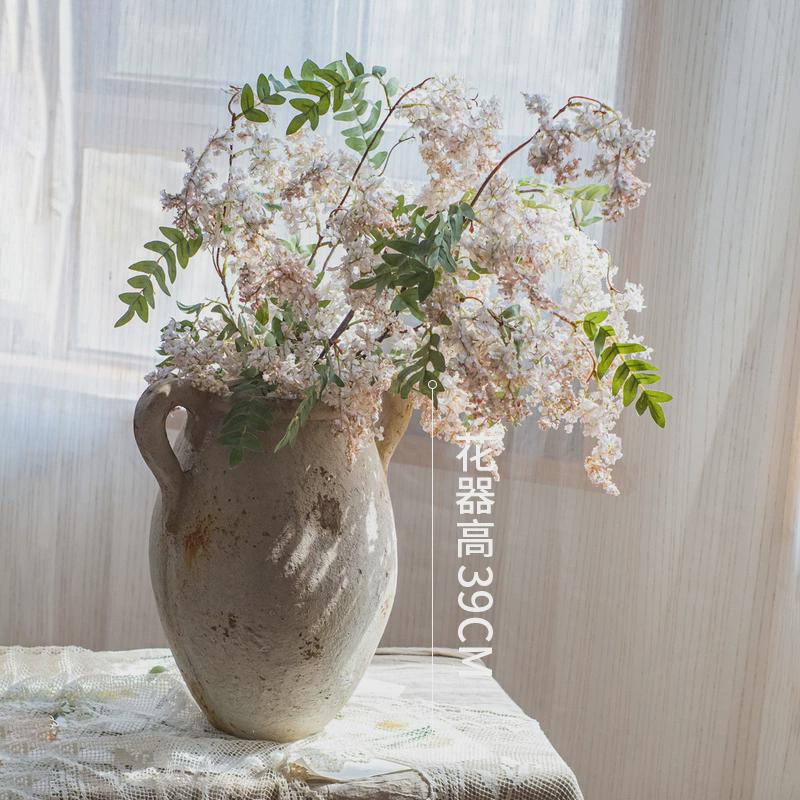 仿真婚礼花蕊高端槐布景商业造景假花紫粉槐花北欧墙壁软装饰庆典