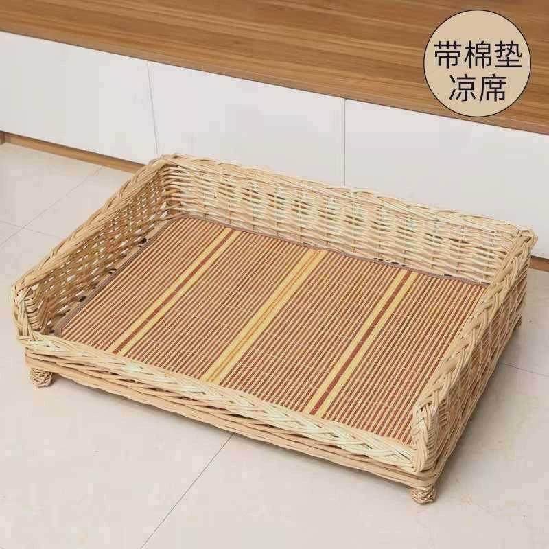 藤编狗窝可拆洗垫子离地夏天凉席宠物床小型犬泰迪大中屋四季通用,宠物/宠物食品及用品,狗窝/屋/帐篷/沙发,淘宝优惠券,粉丝福利购,淘宝优惠卷