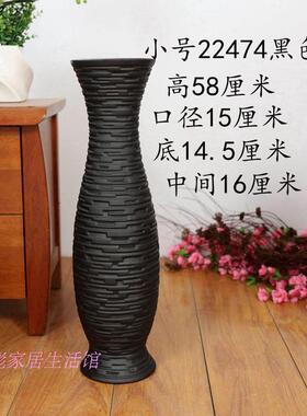 简约现代时尚陶瓷落地客厅百搭摆件欧式白色干花绢花创意大号花瓶