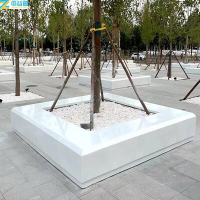 户外玻璃钢树商业椅池座美陈小区园林景观休闲椅学校公园花坛坐凳