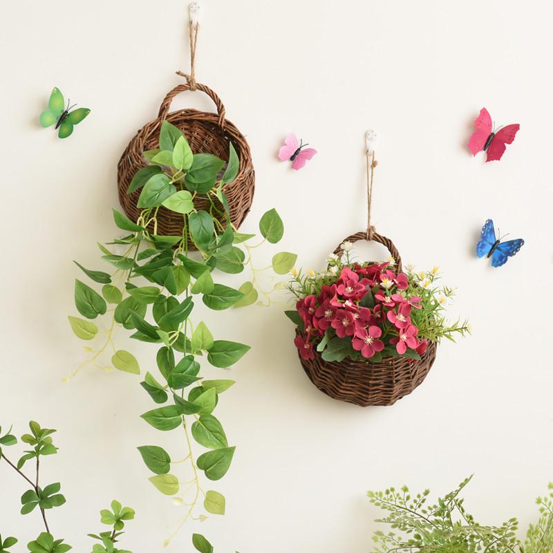 田园墙上装饰花篮挂件客厅阳台墙面壁挂花器卧室餐厅创意新款植物