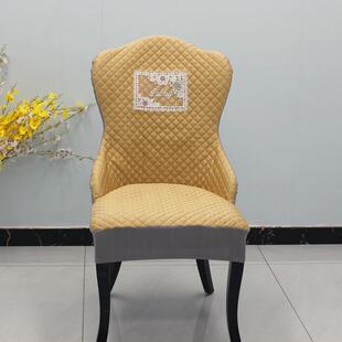 0wyv别墅餐厅餐桌椅子套罩保护套实木椅套罩凳子座套欧式全包加厚