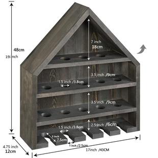 实木壁挂式棒球棍支架收纳盒壁挂棒球收纳架美式木制球类储物架