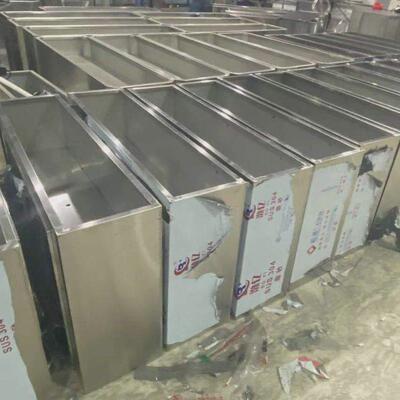 fnn1户外箱不锈钢花箱组合树长方形花坛铁艺圆锥筒花槽市政售楼部