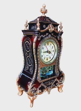 9wor座钟表客厅卧室别墅家居装饰欧式摆件报时石英钟台钟整点16首