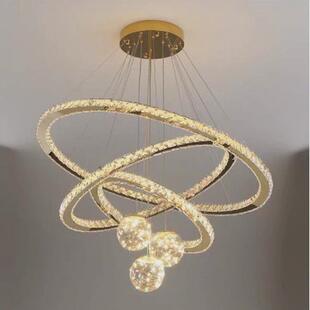 客厅吊灯2024年新款轻奢餐厅灯具现代简约大气大厅主卧室灯水晶灯