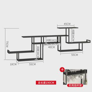 444z展置物架墙上书架壁挂装饰创意摆件客厅酒柜酒杯架倒挂红酒架