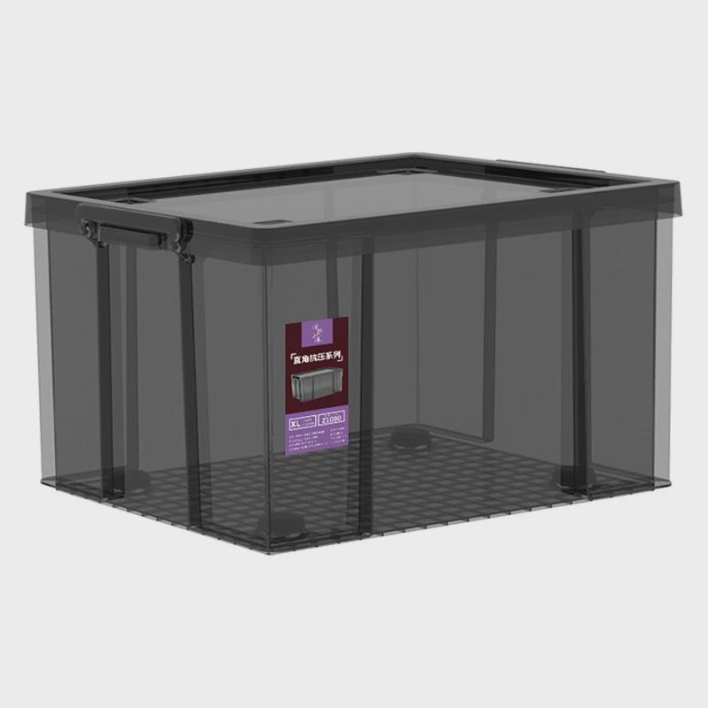 5zw批发透明塑料直上直下家用抗压有盖收纳盒直角衣服加厚整理箱