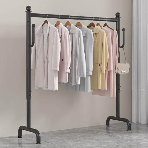 28N伸缩晾衣架落地房间卧室网红挂衣杆升降调节凉衣架家用阳台衣