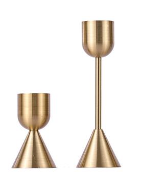 美式乡村铝艺蜡烛台摆件家用简约创意金属复古烛台底座