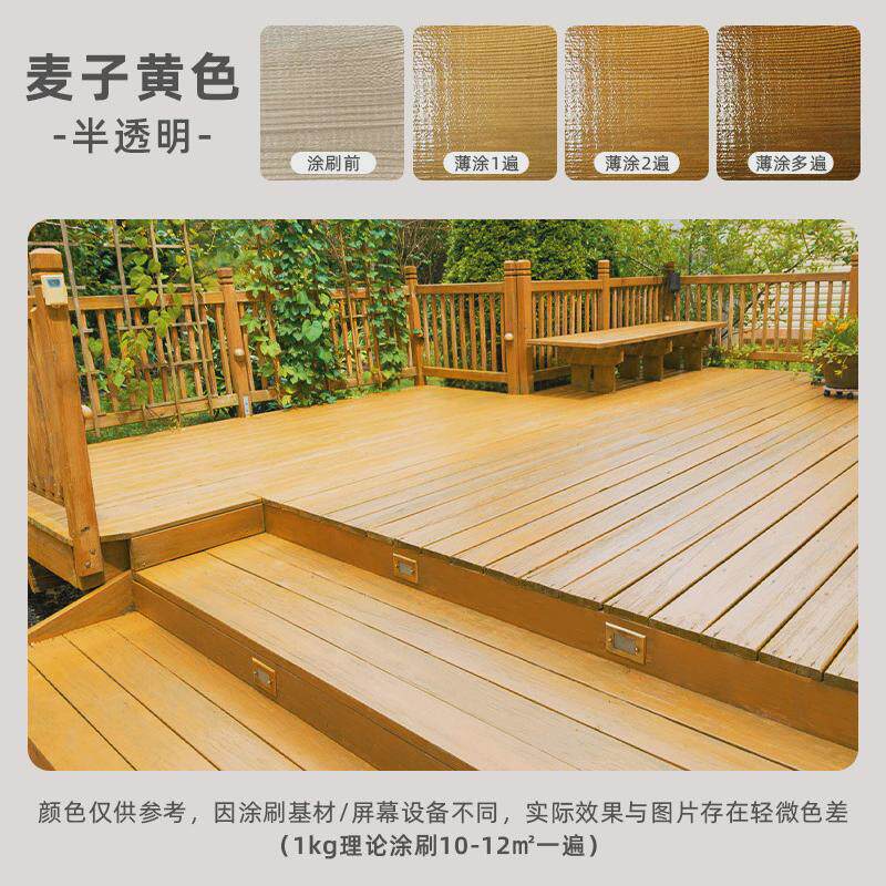 水性户外清漆透明色木纳油漆木蜡油木器漆实木材专用防水防腐桐油