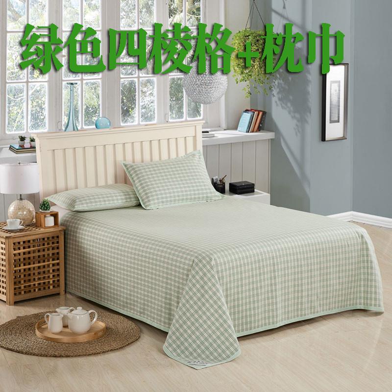 wm9a哈麻双鹤寝室单人双人亚麻凉席夏季1.8米2米三件套床单加厚