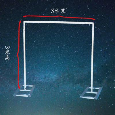 婚庆舞台镀锌管伸缩杆支架婚礼背景架桁架加厚纱幔架子喷绘支架