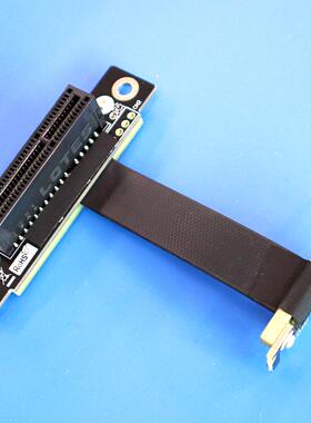 PCI-E x4延长线转接x1 pcie  1x to 4x 支持网卡硬盘卡 双直角ADT