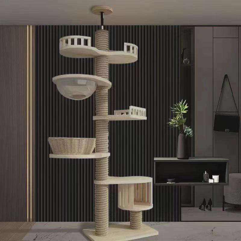 顶天立地猫爬架通天柱小户型不占地是猫窝猫树一体猫攀架猫抓柱