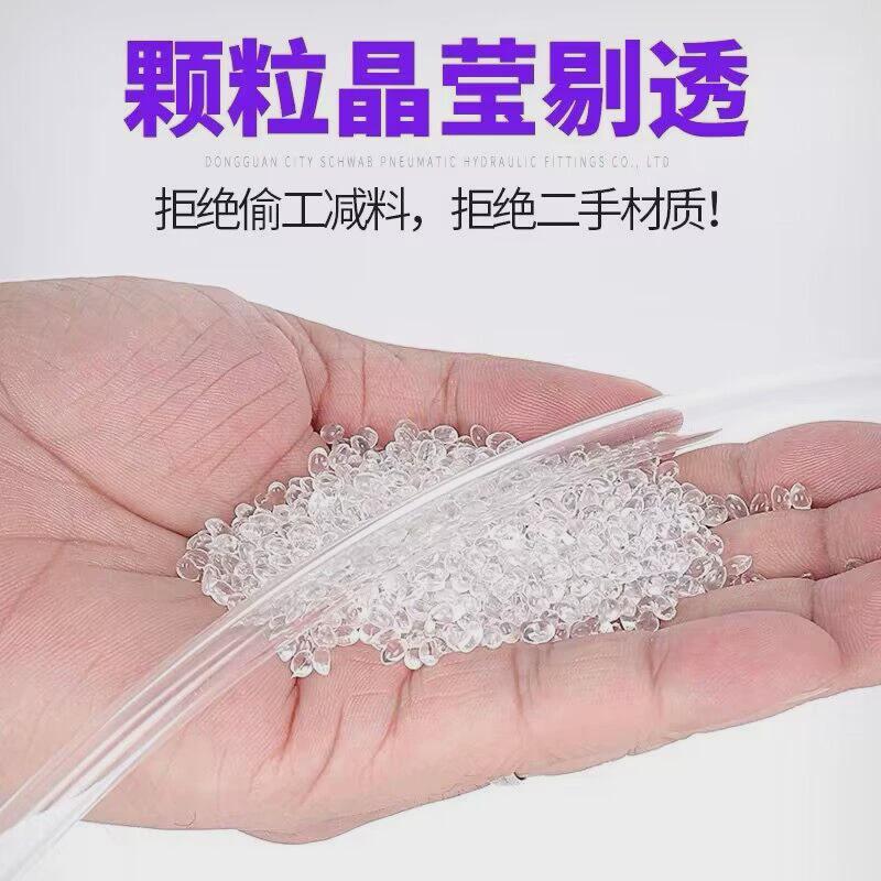 a气动高压pu气管8*5/6*4空压机气管12*8/10*6.5透明级管足米新料