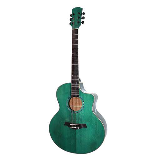 吉他民谣吉他工厂直供41寸云杉沙比利擦色抛光亮光面单JF桶Guitar