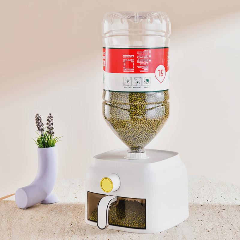 按压计量米桶家用防虫防潮储米箱密封式米缸装大米的罐收纳盒10kg