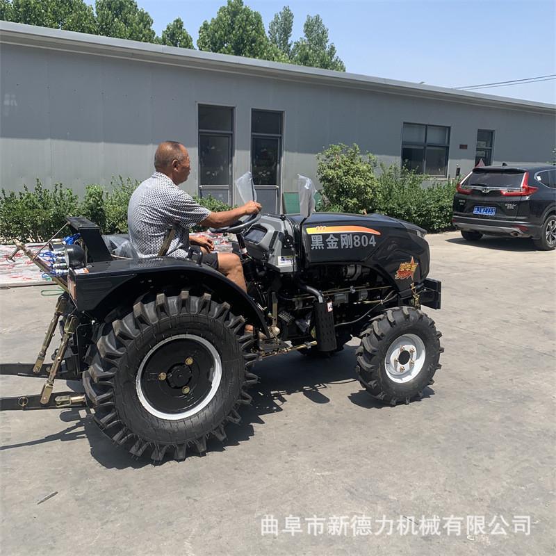 黑金刚804大棚王小钢炮拖拉机四缸四驱山区旱地旋耕犁地低矮型