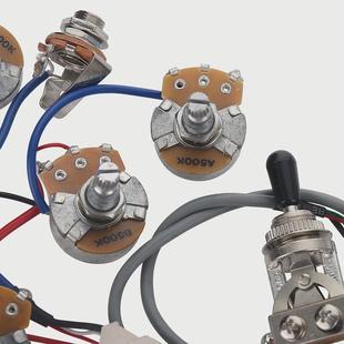 episglp吉他预接线线束线路总成吉他电子电路套装 2v2t500k电子