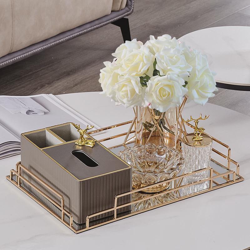 i9at轻奢纸巾盒套装家用多功能样板间客厅茶几餐桌装饰收纳抽